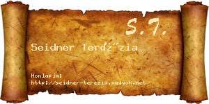 Seidner Terézia névjegykártya